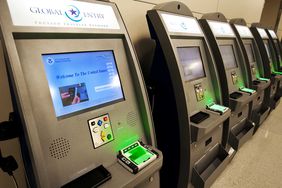 Global Entry kiosks at airport