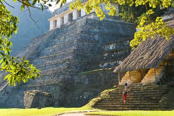 Temple at Palenque historic site in Mexico