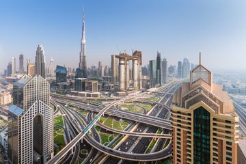 Dubai skyline the capital city of United Arab Emirates