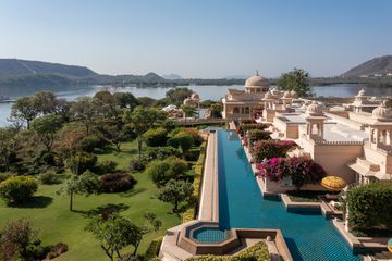 Aerial view of the Rooms with Semi Private Pool at The Oberoi Udaivilas, Udaipur