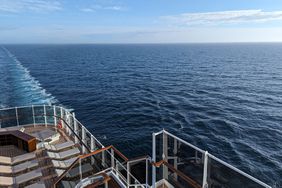View from the top deck from on board the Explora I 