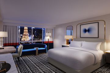 Rendering of a guest room at the Paris Las Vegas Versailles Tower