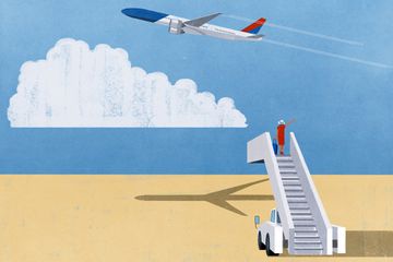 A conceptual illustration representing the need for travel insurance