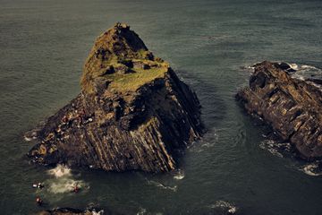 Rocky cliffs in Wales.